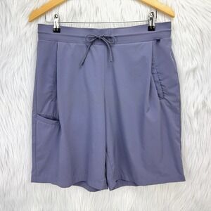Athleta Venture Bermuda Shorts Sz 10 Blue/Purple Stretch‎ Active Comfort